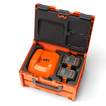 Husqvarna Akkulaatikko BC1-UN paketti sis. 2 kpl 40-B220X akkuja ja 1 kpl 40-C500X laturin - Husqvarna akut ja laturit - 970855501 - 1